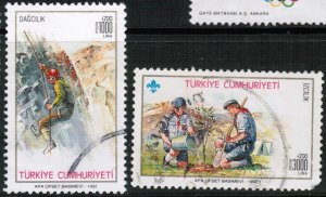 TURKEY - USED STAMPS - OLYMPICS - UNITED NATIONS - MOUNTAIN SPORTS