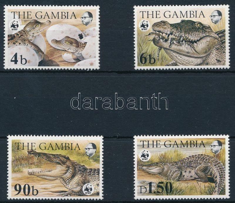 Gambia stamp WWF Nile crocodile set MNH 1984 Mi 517-520 WS220821