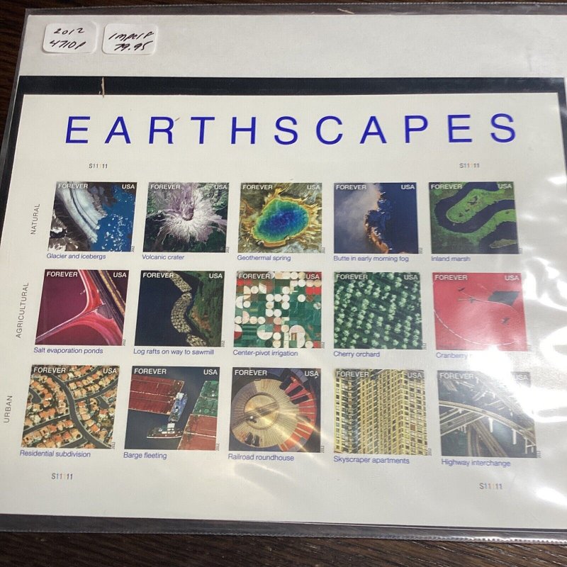 Scott#4710- Earthscapes Imperforate Sheet -VF -MNH -US w/Showguard Mount-2012