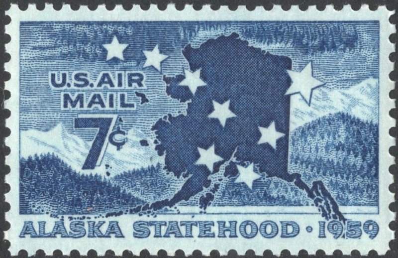 SC#C53 7¢ Alaska Statehood Single (1959) MNH