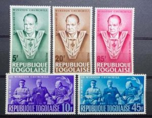 (2183) TOGO 1965 : Sc# 529-532+C47 SIR WINSTON CHURCHILL WWII LEADER - MNH VF