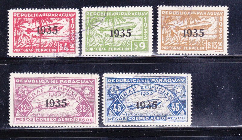 Paraguay C92-C97 Set U Zeppelins
