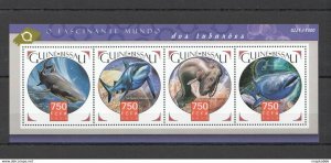 2015 Guinea-Bissau Fauna Marine Life Sharks 1Kb ** Stamps St1039