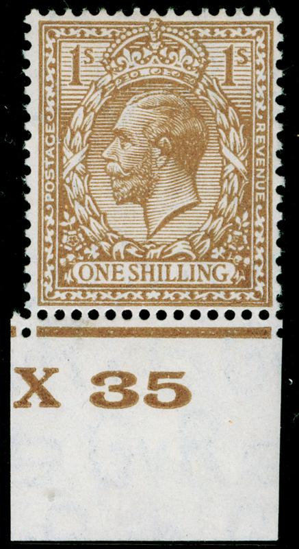 SG429 SPEC N45(1), 1s bistre-brown, VLH MINT. Cat £45. CONTROL X35.