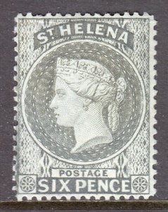 ST. HELENA — SCOTT 7 (SG 44) — 1887 6d GRAY — P14, CROWN CA WMK. — MLH — SCV $35 