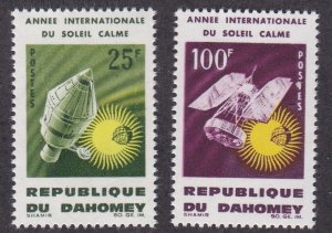 Dahomey # 196-197, International Quiet Sun Year, Mint NH, 1/2 Cat.