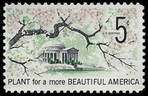 U.S. #1318 MNH; 5c Cherry Blossoms - Washington DC (1966) (2)