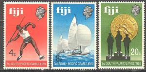 FIJI Sc# 280 - 282 MNH FVF Set 3 Javelin Yachting Medal