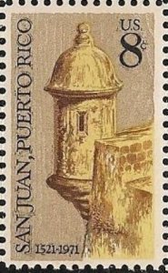 1971 San Juan Puerto Rico Single 8c Postage Stamp, Sc# 1437, MNH, OG