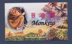 NORTH KOREA - Scott 4027b  - MNH complete booklet - Monkeys - 2000