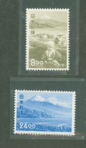 Japan 525-526 Mint F-VF LH (525 nat gum crs)