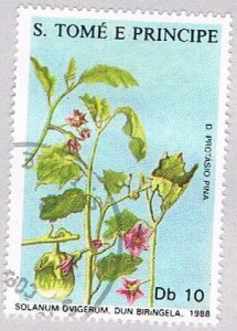 Saint Thomas and Prince Is 819d Used Solanum ovigerum (BP20412)