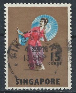 Singapore 1968 - 15c Tari Payong - SG106 used