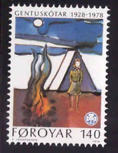 FAROE ISLANDS Scott 41 MNH** 1978 Girl Guide stamp