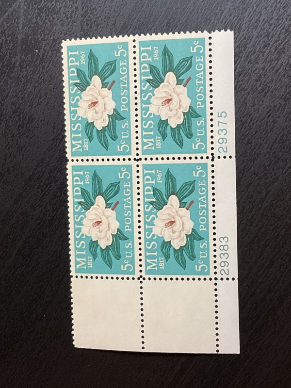 US SC# 1337 Mississippi Plate Block of Four MNH