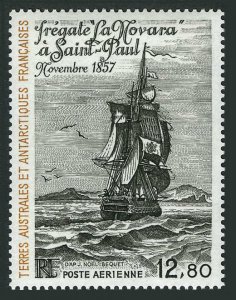 FSAT C87, MNH. Michel 204. La Novara Frigate. 1985. Flying birds.