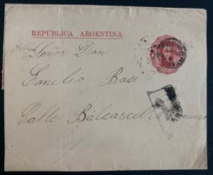 1888 Buenos Aires Argentina Postal Stationery Wrapper Cover B