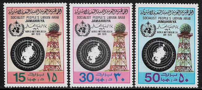 Libya #817-9 MNH Set - Meterorological Day - Weather