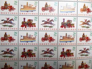 1992 Christmas toys 29c 4 designs Sc 2714a mint sheet of 50 Typical