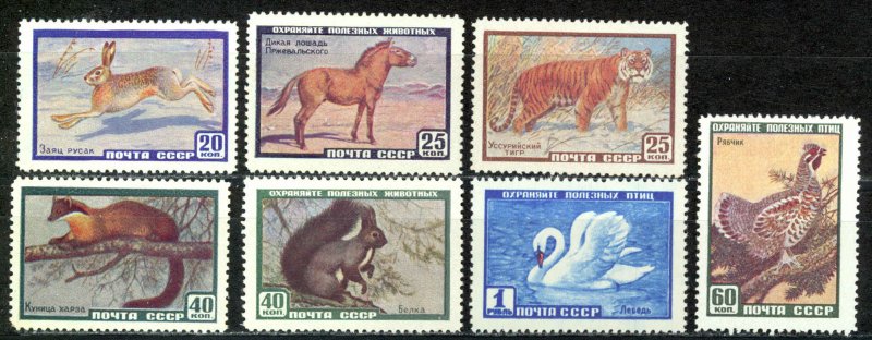 Russia Sc# 2213-2219 MH (a) 1959-1960 Animals
