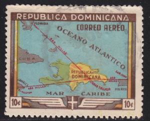 Dominican Republic C62 Map of the Island 1946