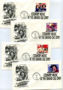 2771-74 Country & Western Singers Artcraft set of 4, FDCs