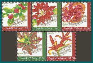 Norfolk Island 2001 Christmas, MLH  #748-752,SG778-SG782