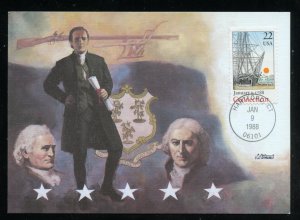 US 2340 Constitution Bicentennial - Connecticut UA Unicover Maximum card
