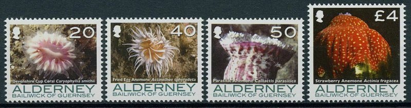 Alderney 2007 MNH Stamps Scott 303-306 Definitives Marine Life Corals Anemones