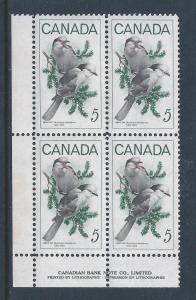 Canada #478 LL PL BL Wildlife 5¢ MNH