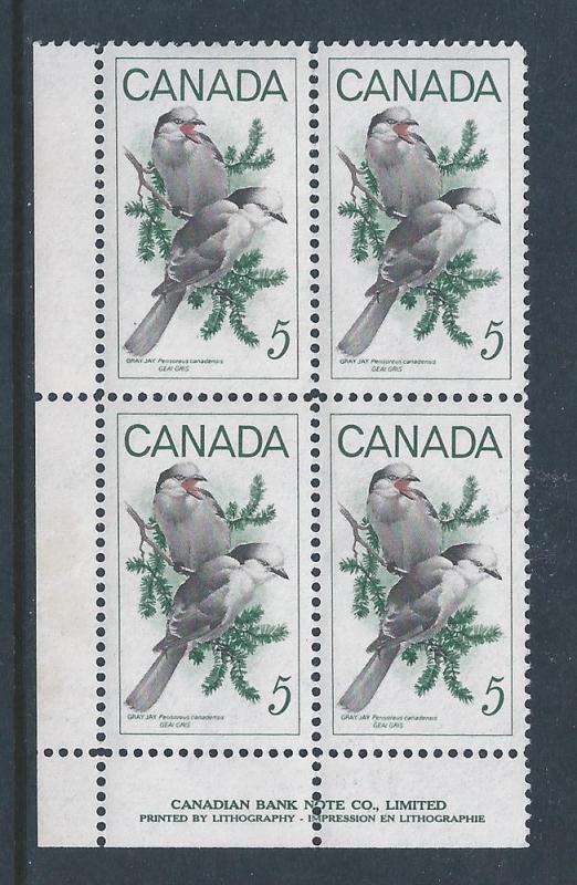 Canada #478 LL PL BL Wildlife 5¢ MNH