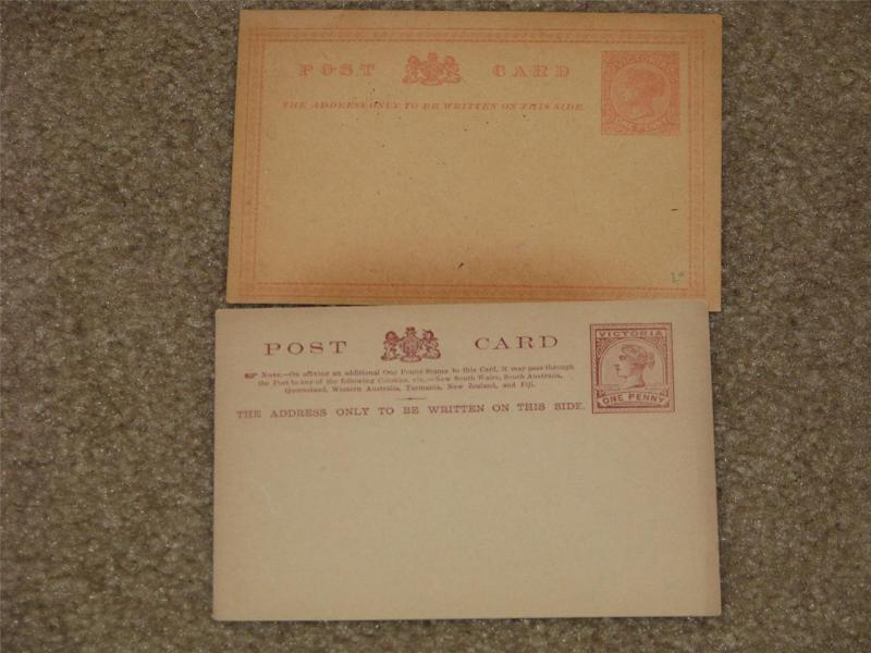 Australia, Victoria One Penny Postcards