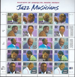 US #2983-92 JAZZ MUSICIANS