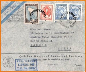 aa2772 - ARGENTINA - POSTAL HISTORY -  Airmail COVER to SWITZERLAND   1952