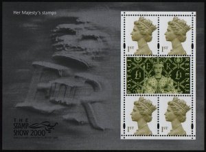 GB, (MS10) 2000 SGMS2147 Mini Sheet, HM STAMP SHOW, Mint (NH)