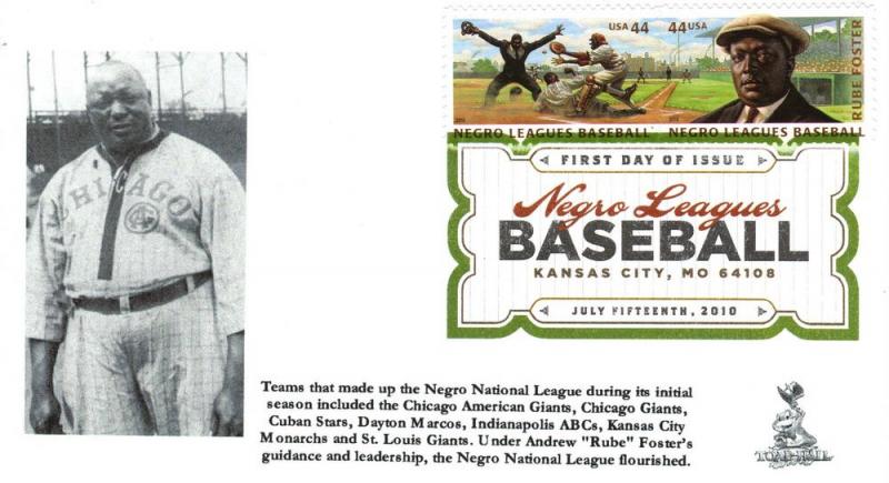 Negro Leagues Baseball First Day Cover, with DCP postmark