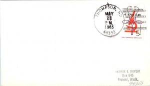 United States Nebraska Thompson 68353 1965 4-bar  1963-1967  Postcard  Philat...