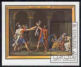 Aden - Mahra 1967 David The Horatii perf m/sheet unmounte...