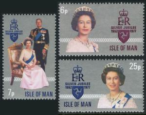 Isle of Man 96-98, MI 92-94, MNH. QE II Silver Jubilee of the Reign, 1977