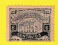 HONDURAS SCOTT#177 1915 6c BONILLA THEATER - MNG