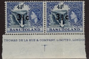 Mint Never Hinged SC65 SG62 3 1/2c on 4 1/2d T1 Horizontal Pair with Selvedge...
