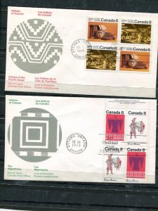 Canada 5  FDC blocks 4 / Plate Blocks  unaddressed    Lakeshore Philatelics