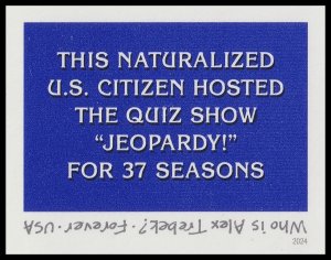 US 5907a Alex Trebek imperf NDC single MNH 2024