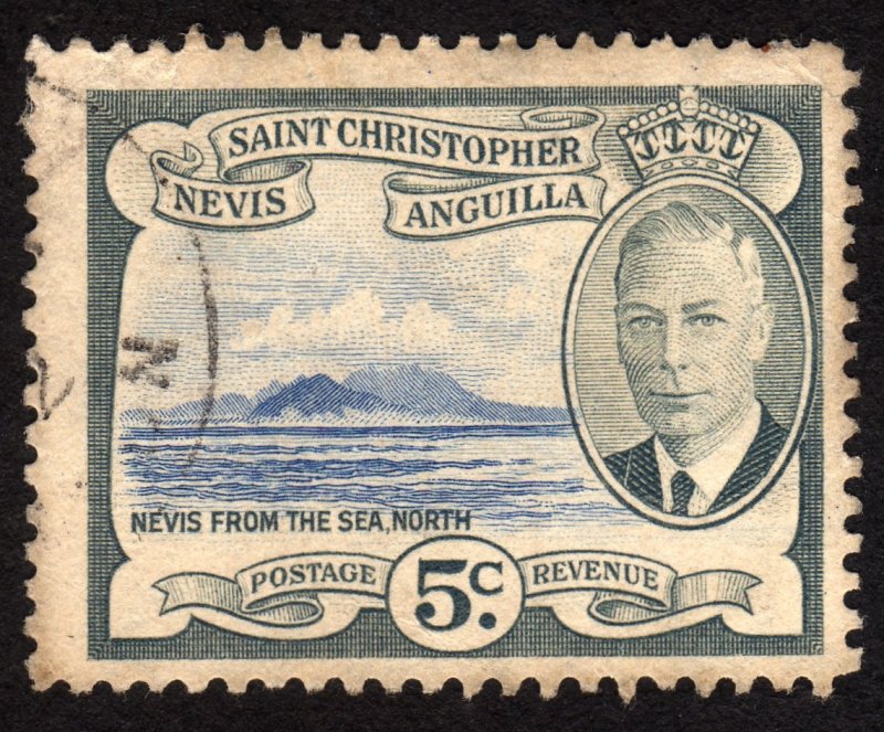 1952, St Kitts and Nevis 5c, Used, Sc 111