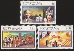 BOTSWANA Sc 179-81 VF/Mint VLH -1977 Silver Jubilee