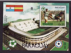 D4-Paraguay-Sc#C368-unused NH airmail sheet-Sports-World Cup