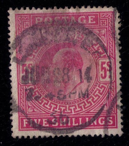 Great Britain  Sc #140 Used 5 shillings Very Fine