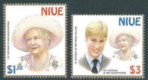 NIUE 2000 Queen Mother & Prince William set MNH............................62417