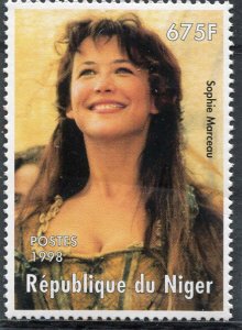 Niger 1998 SOPHIE MARCEAU 1 value Perforated Mint (NH)