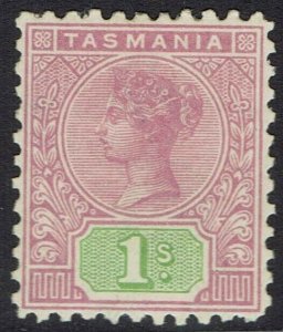 TASMANIA 1906 QV TABLET 1/- WMK CROWN/A PERF 11